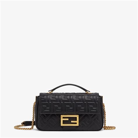 fendi baguette midi ff leather shoulder bag|fendi baguette bag.